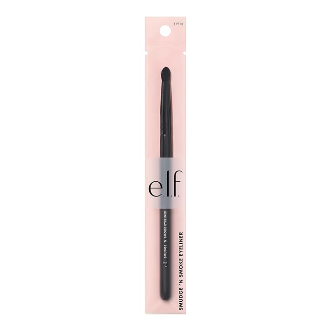 e.l.f. Smudge 'N Smoke Eyeliner Brush, Multi-Use Eyeshadow & Eyeliner Brush For Creating A Perfect Smoky Eye, Vegan & Cruelty-Free