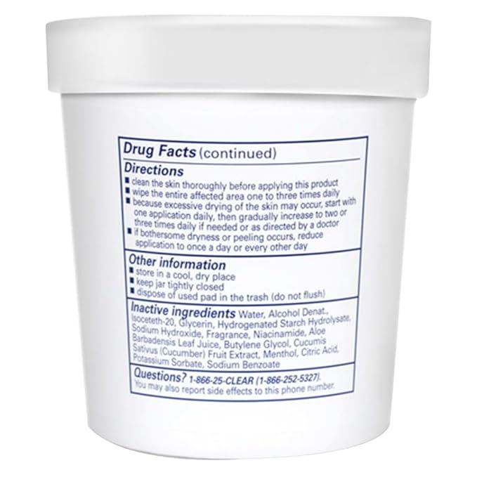 Clearasil Acne Treatment Facial Cleansing Pads, Stubborn Acne Control 5-in-1 Daily Pads, 90 Pads (Pack of 3)