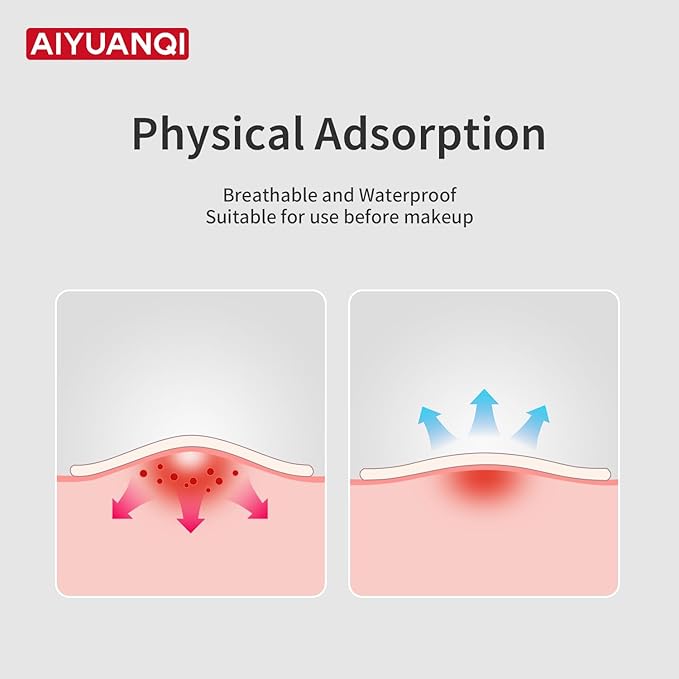 Large Pimple Patches For Face, Invisible Hydrocolloid Acne Patches, Salicylic Acid & Tea Tree, 2 Sizes 180 Counts Spot Stickers for Covering Zits and Blemishes