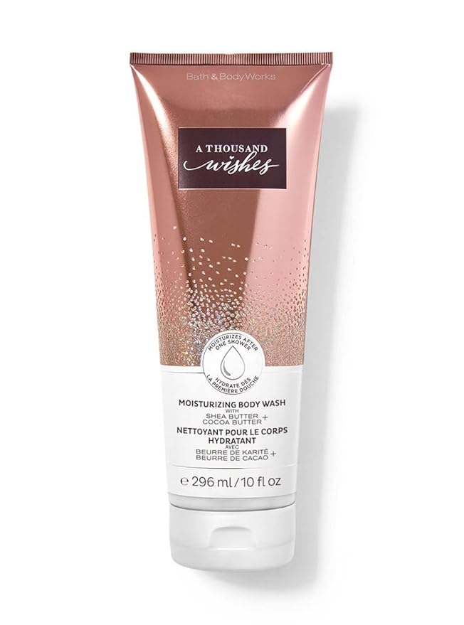 Bath & Body Works Shea Butter and Cocoa Butter Moisturizing Body Wash 10 oz (A Thousand Wishes)