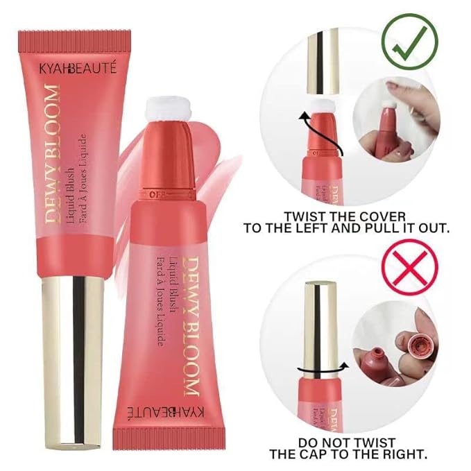 Blush Beauty Wand, Liquid Blush Contour Wand with Peach Pink