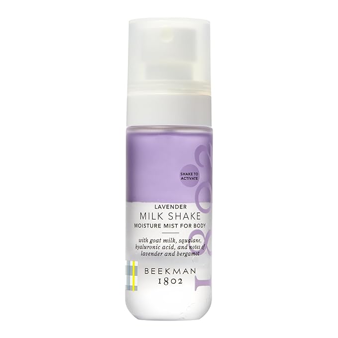 Beekman 1802 Lavender Milk Shake - Body Mist - 2.0 fl. oz - With Hyaluronic Acid & Jojoba Oil - Instantly Moisturizes, Hydrates & Softens - Good for Sensitive Skin - Cruelty Free