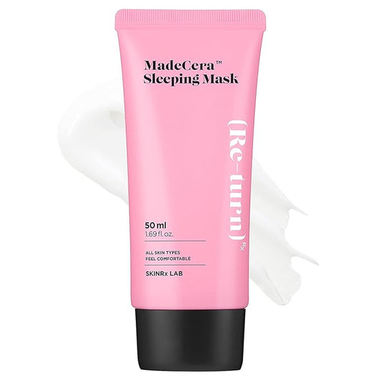 SKINRxLAB Made Cera Sleeping Mask 50ml (1.69 fl.oz.) - Moisturizing and Relaxing Face Overnight Mask Cream with Ceramide, Cica and Rosemary Extract, Night Sleep Mask for Enhancing Dull and Flaky Skin