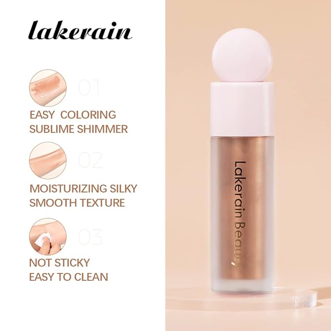 Liquid Highlighter - Luminous Finish Light Liquid Luminizer Makeup Enhanced with Pearl Particles & Botanical Blend, Weightless Dewy Glow for Radiant Skin, Vegan, Cruelty-Free (#02 Starlight)