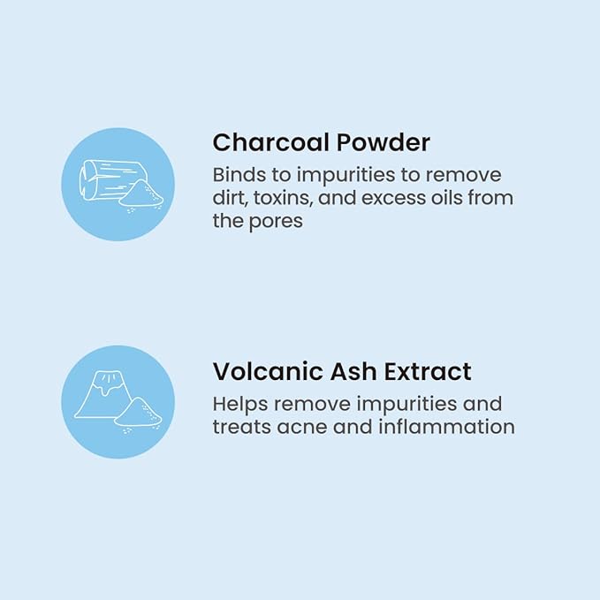 FACETORY K Beauty Face Mask Skin Care - LET'S TALK DETOX PURIFYING Sheet Mask with Charcoal & Volcanic Ash | Pore Refining Charcoal Face Mask (5 Pack)