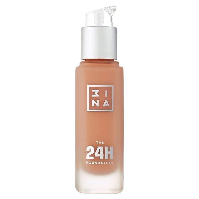 3INA The 24H Foundation 615-24H Long-Wearing Formula - Medium To High Buildable Coverage - Smooth Matte Finish - Expanded Shade Selection - Waterproof, Cruelty Free, Vegan Makeup - 1.01 Oz