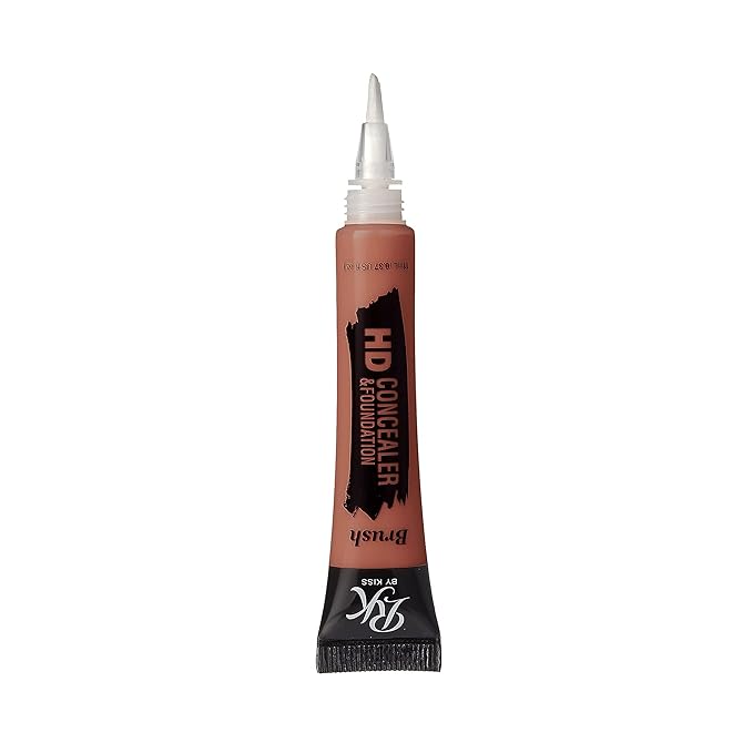 Ruby Kisses HD Concealer & Foundation Flawless Full Cover Brush Face Makeup (Orange Corrector)