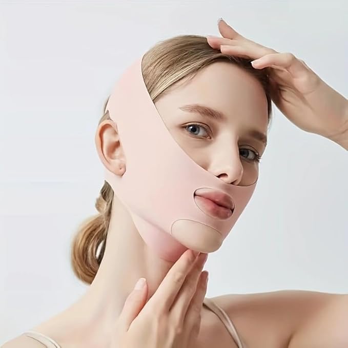 2pc V Line Face Lifting Strap - Chin and Cheek Lifting Bandage for V Face Lift - Sleeping Mask Strap for Women - Gift Idea