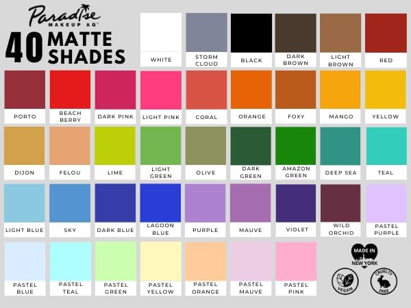 Mehron Makeup Paradise Makeup AQ Pro Size | Stage & Screen Performance, Face & Body Painting, Beauty, Cosplay, and Halloween | Water Activated Face Paint, Body Paint 1.4 oz (40 g) - Amazon Green