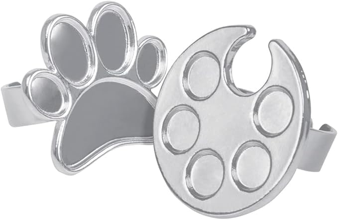 2 Pcs/Lot Mini Manicure Palette Wearable Metal Nail Art Polish Holder Paint Palette Finger Rings Nail Art Tools Palettes Palette Cups