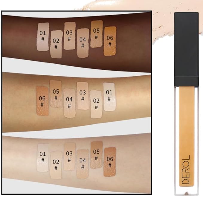 Liquid Concealer Makeup - Natural Coverage & Highly Pigmented Lightweight Concealers 6.5ml (01)