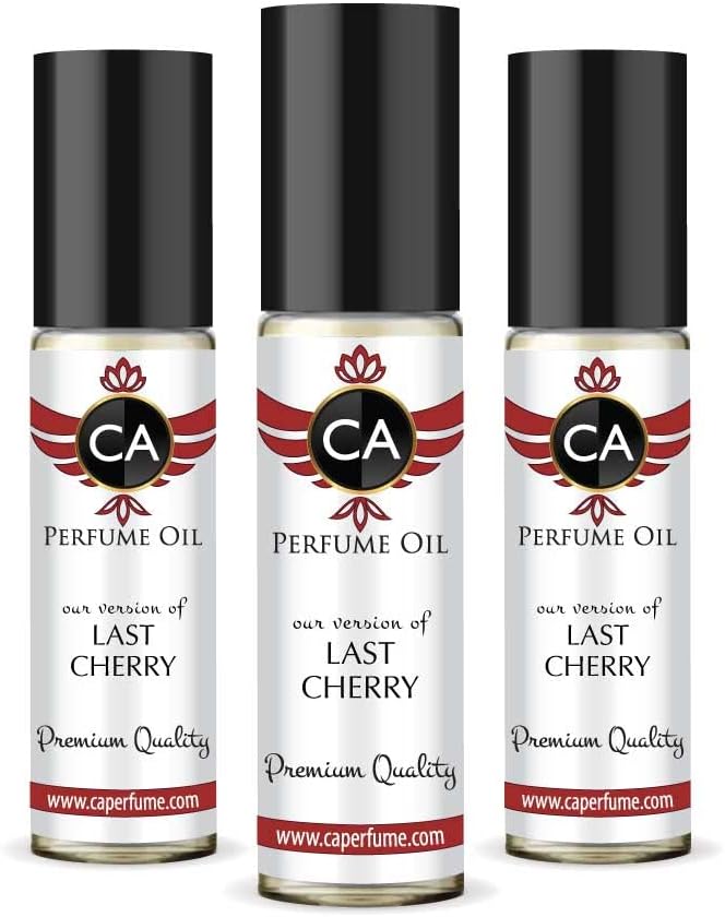 CA Perfume Impression of Last Cherry For Women Men Replica Fragrance Body Oil Dupes Alcohol-Free Long Lasting Roll-On 0.3 Fl Oz-X3