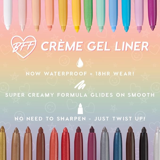 ColourPop Crème Gel Waterproof Eyeliner - 18HR Wear, Ultra-Pigmented Eyeliner Pencil with Matte & Metallic Finishes - Smudge-Proof, Vegan & Cruelty-Free - Exit (0.01 oz)