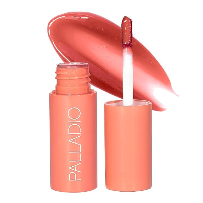 Palladio Jelly Tint, Liquid Stain for Cheeks & Lips, Vivid Color Lip Stain, Lightweight Non-Sticky and Transfer-proof, Natural Finish Makeup, Nude Berry