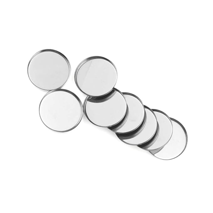 20 Pieces Empty Round Metal Tin Palette Pans Round Metal Pans Cosmetic Eyeshadow Pans for Eyeshadow Palette Magnetic Makeup Palette, 36mm Diameter 3.5mm Height