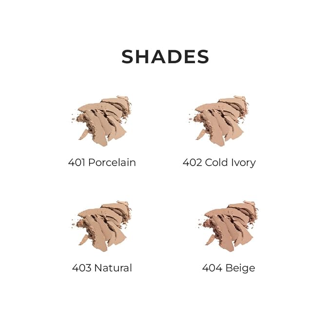 Lamel Stay Matte Compact Powder - Light Natural Coverage - Universal Neutral Undertone - Cruelty Free - Natural - N.403