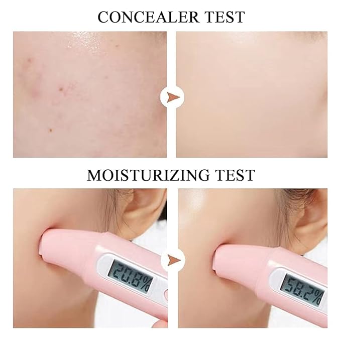Mushroom Head Air Cushion CC Cream, BB Cream Face Makeup Foundation for Mature Skin Moisturizing Concealer Brighten Long-Lasting, Even Skin Tone for All Skin Types (2PCS Ivory)