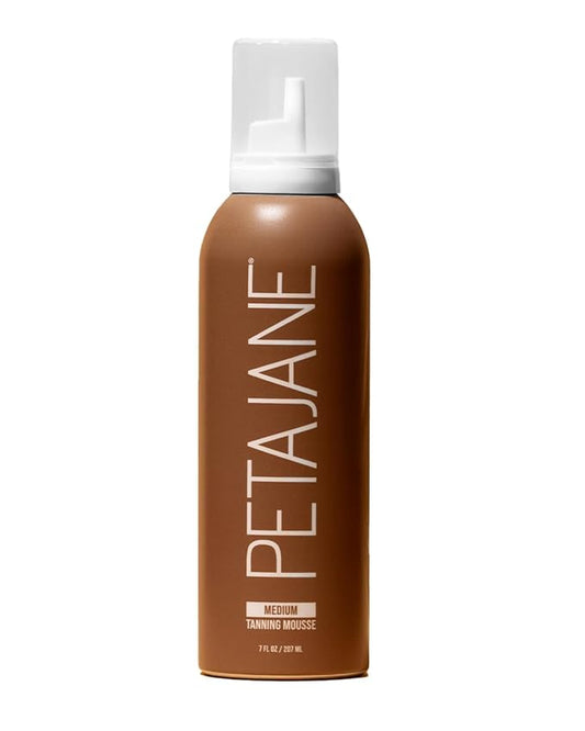 Medium Tanning Mousse 7oz - Sunless Self-Tanner for a Natural, Streak-Free, Organically Derived, Lightweight & Fast Absorbing, Non-Sticky, For All Skin Types, Vegan & Cruelty-Free