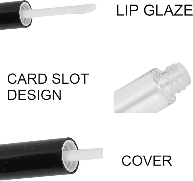 30pcs 5ml Empty Lip Gloss Tubes, Double Ended Refillable Lip Balm Gloss Containers Bottles with Rubber Inserts for Women Girls DIY Makeup