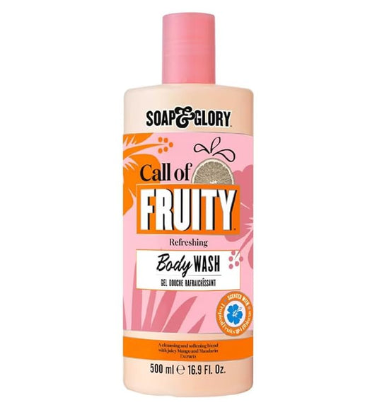 Soap & Glory Call of Fruity Bubble In Paradise Refreshing Body Wash - Hydrating & Revitalizing Skin Cleanser & Shower Soap with Exotic-Cool Formula - Fruit Scented Moisturizing Body Wash (500ml)