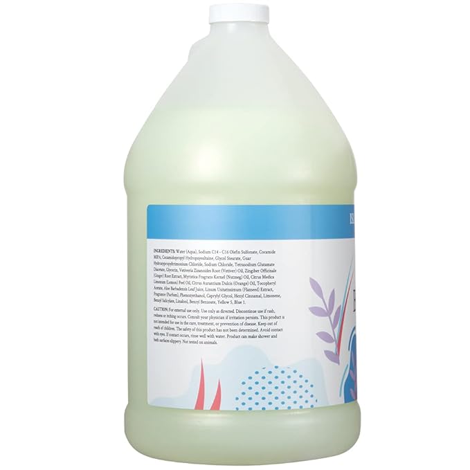 Ginger Lily Farms Botanicals Nourishing Body Wash, Island Tranquility, 100% Vegan & Cruelty-Free, Green Tea & Lemongrass Scent, 1 Gallon Refill (128 fl. oz.)