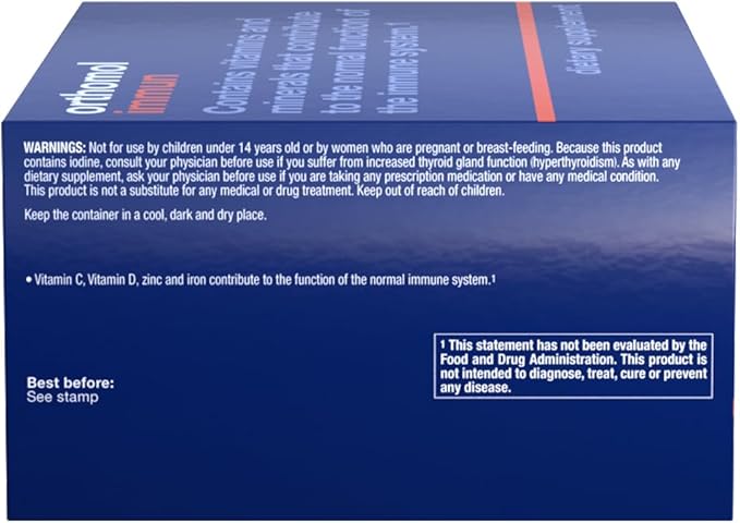 Orthomol Immun Tablet and Capsule, Immune Support Supplement, 30-Day Supply, Vitamins A, B, C, D, E, Zinc, Iodine