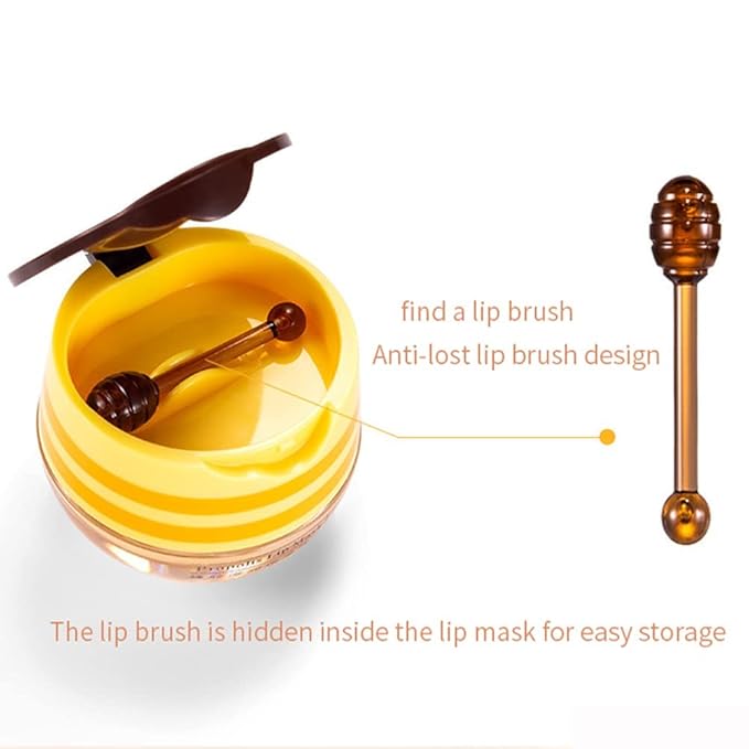 Bee Lip Mask Balm Honey Pot, Lines
