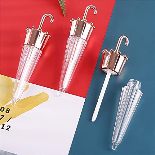 COSIDEA EMPTY 20pcs Umbrella shaped lip gloss tube 5ml, Cute lipgloss tubes containers with wand cosmetic packing container