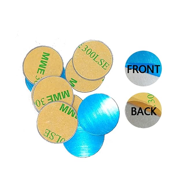 50pcs Metal stickers adhesive set magnetic strips with adhesive backing iron circles for non-magnetism cosmetic eyeshadow pans aluminum bottom shadow accessories