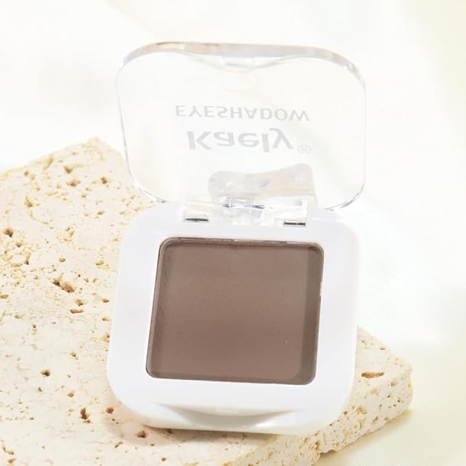 Buildable Matte Eyeshadow Makeup Palette Single - Light Cocca Shades | Creamy Pressed Powder for Easy Blending | Mini Travel Palette for Women | Everyday Natural Eye Makeup