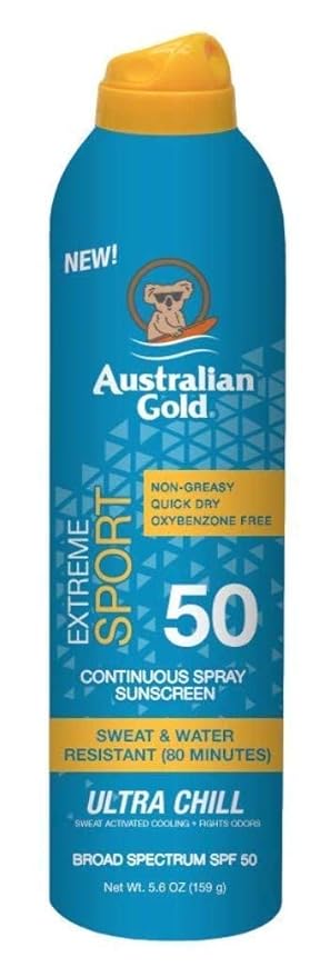 Australian Gold Continuous Spf#50+ Spray 6 Ounce Xtreme Sport (177ml) (2 Pack)