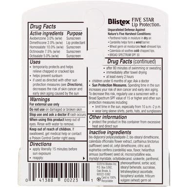 Blistex Five Star Lip Protection SPF