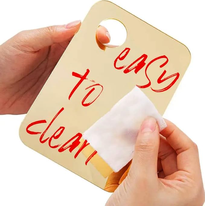 Korean Makeup Mixing Palette with Stainless Steel Picasso Spatula - Acrylic Tray for Foundation and Nail Polish - Luxury Beauty Tool for SFX Makeup & Nail Artists - Gold