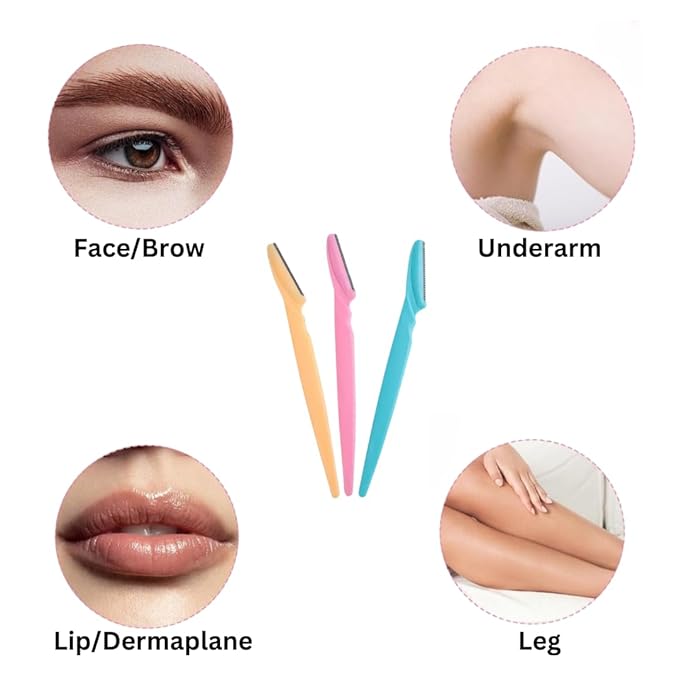 6 PC Eyebrow Razor Demaplane Tool for Women & Men Facial Eyebrow Trimmer Shaper Facial Hair Remover