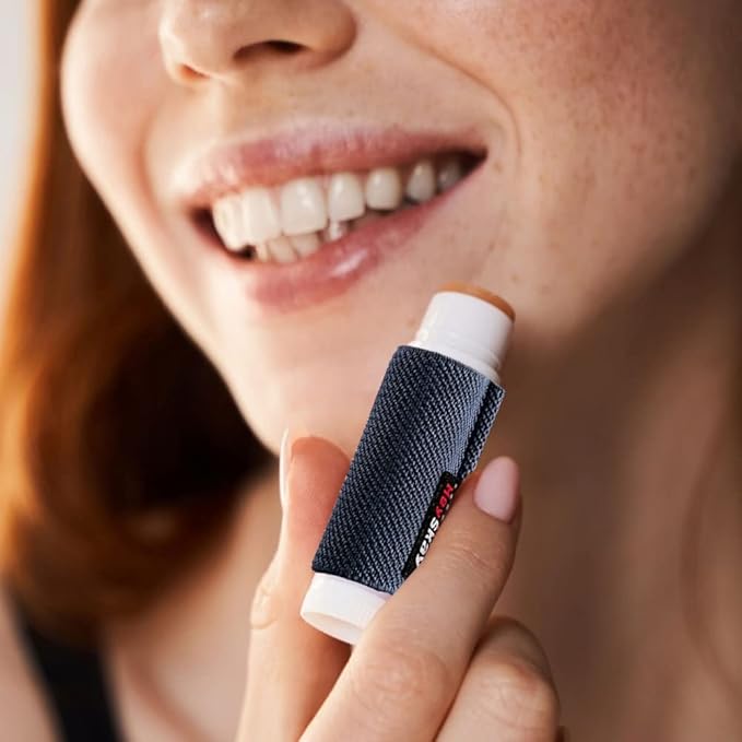 3PCS Lip Balm Holder Sleeves Keychain Lipstick Sleeves Lip Gloss Holder Keychain Chapstick Elastic Sleeves