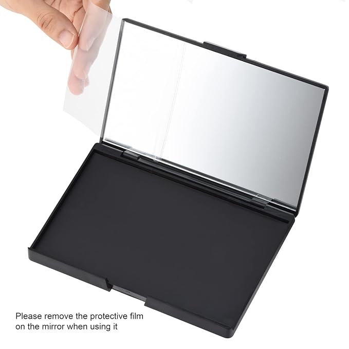 Empty Magnetic Plastic Eyeshadow Makeup Palette with 15Pcs Adhesive Empty Palette Metal Stickers for Eyeshadow Lipstick Blush Powder