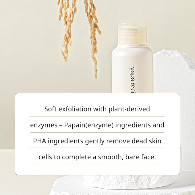 Papa Recipe Blemish Enzyme Powder Rice Cleanser – Gentle Triple Exfoliation with Papain, PHA & Rice Powder – Low pH Korean Skincare Face Wash for Clearer, Radiant Skin