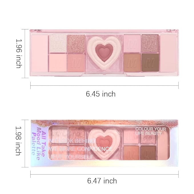 12 Colors Nude Natural Pink Matte Shimmer Eyeshadow