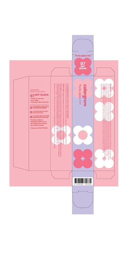 COLORGRAM Fruity Glass Tint 07 Shy Guava | Lip 11 Oz