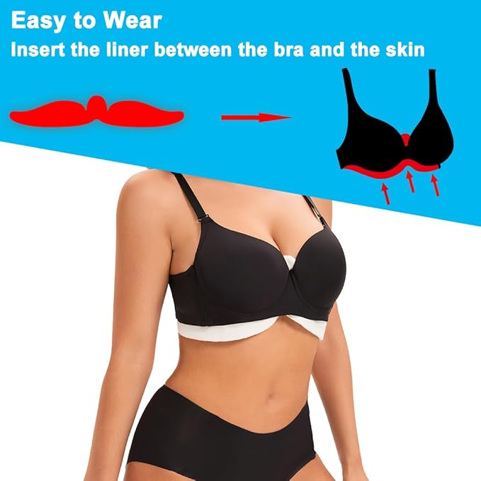 KimYoung Brushed Cotton on Both Sides - Bra Liners for Sweating Rash Breast Sweat Liner Cotton Pads – 6PCS