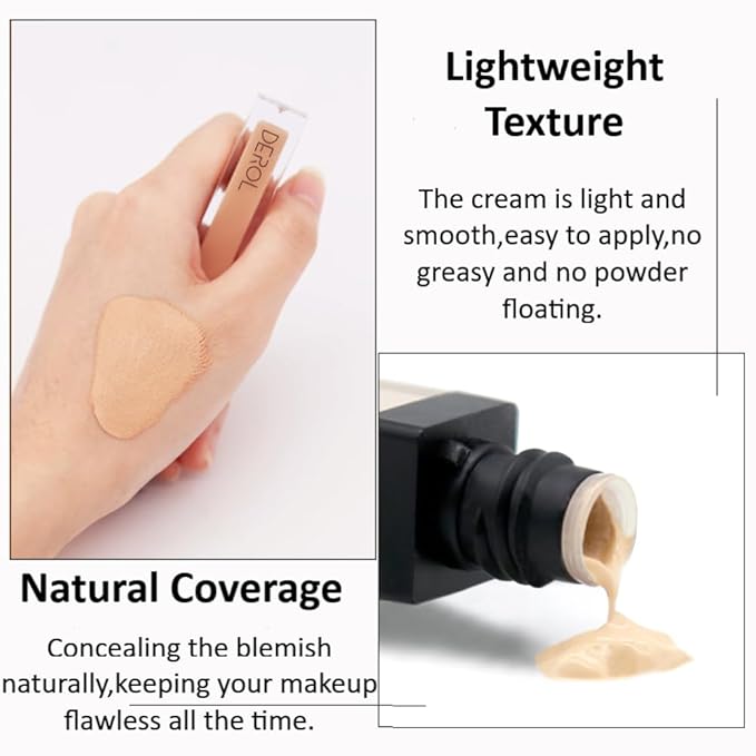 Liquid Concealer Makeup - Natural Coverage & Highly Pigmented Lightweight Concealers 6.5ml (03)