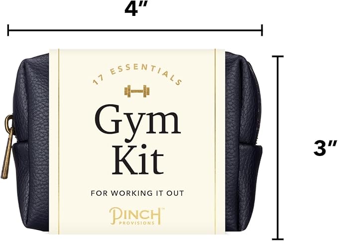 Pinch Provisions Gym Kit, includes 15 Personal Care Essentials for Wellness & Beauty, Perfect for Gifts, Gym Bags, Duffle Bags & Lockers (Navy)