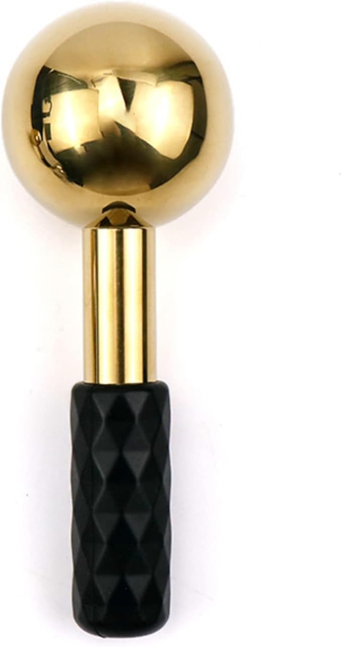 Globes for Facials, Cooling Roller for Face, Cryo Sticks Massager for Face Neck & Eyes, Cold Roller Skin Care for face Puffiness, Dark Circles, Wrinkles, Collagen Production (Gold)