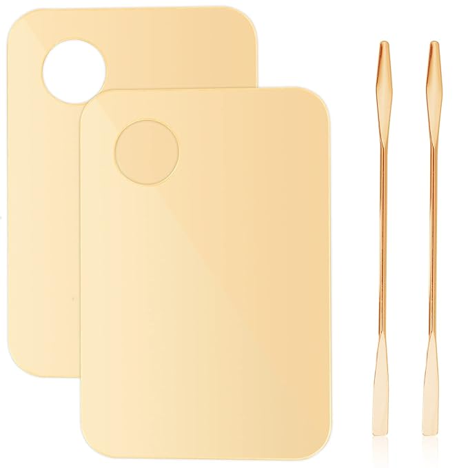 2Pcs Acrylic Makeup Mixing Palette with 2 Pcs