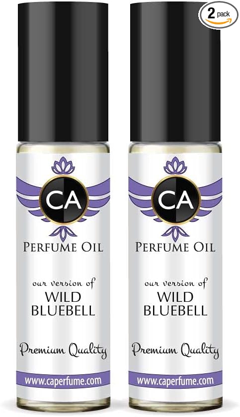 CA Perfume Impression of Wild Bluebell For Women Replica Fragrance Body Oil Dupes Roll-On 0.3 Fl Oz-X2
