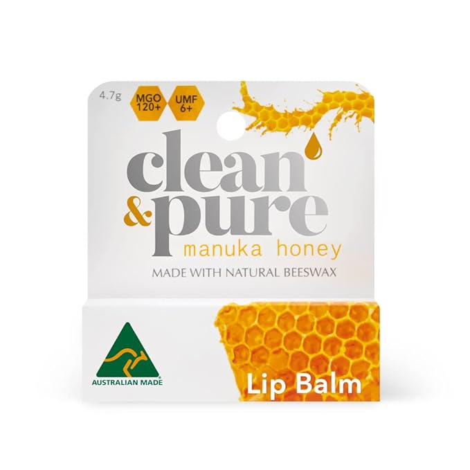 Lip Balm 2-Pack (Manuka Honey) | Manuka Honey Beauty Products | Lip Care Set With 100% All Natural Beeswax and Vitamin E Oil | Flavored Lip Balm for Dry
