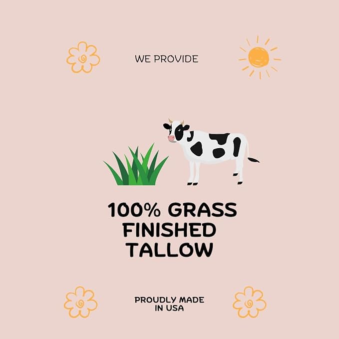 Beef Tallow Lip Balm 100% Grass Black