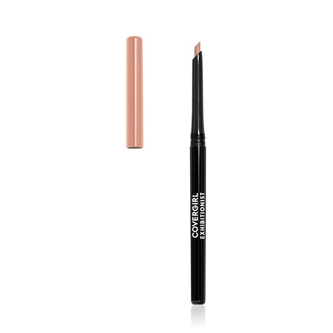 COVERGIRL Exhibitionist Lip Liner, Pencil, Creamy, In the Nude, 0.012 Fl Oz ,Lip Crayon, Makeup, Intense Pigmentation, Self-Sharpening Easy Application, Instant Definition