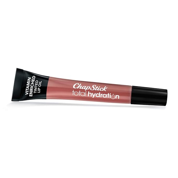ChapStick Total Hydration Vitamin Enriched Blushed Bronze Tinted Lip Oil Tube, Lip Care - 0.24 Oz