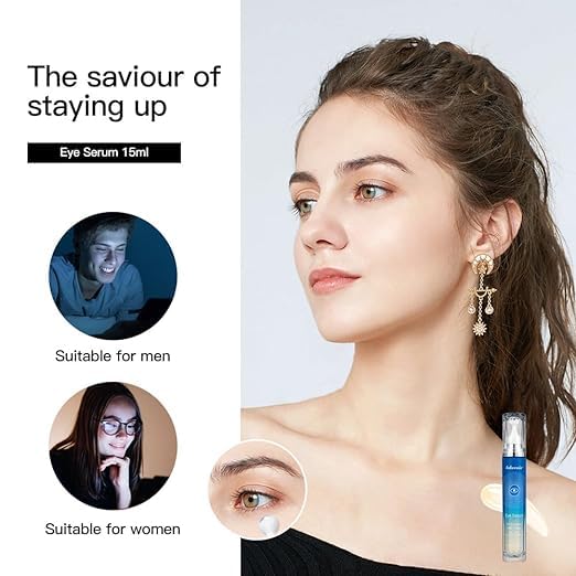 Caffeine Eye Serum for Dark Circles, Puffiness, Bags Under Eyes, Illuminating Eye Serum, Retinol Eye Serum, Anti-Aging Eye Serum for Dark Circles, Age Spots, Fine Lines, Wrinkles